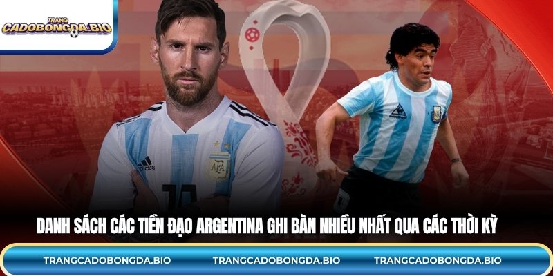 Danh sách các tiền đạo Argentina ghi bàn nhiều nhất qua các thời kỳ